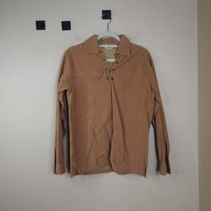 Vintage 1950s PONCHERO Clubman Moleskin Pullover Shirt Davy Crockett Size S